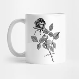 Black Rose Flower Mug